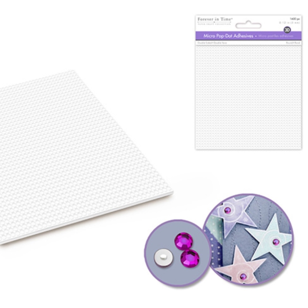 1600 pcs PD100 Pop Dots Round Dual-Adhesive 0.12 in.